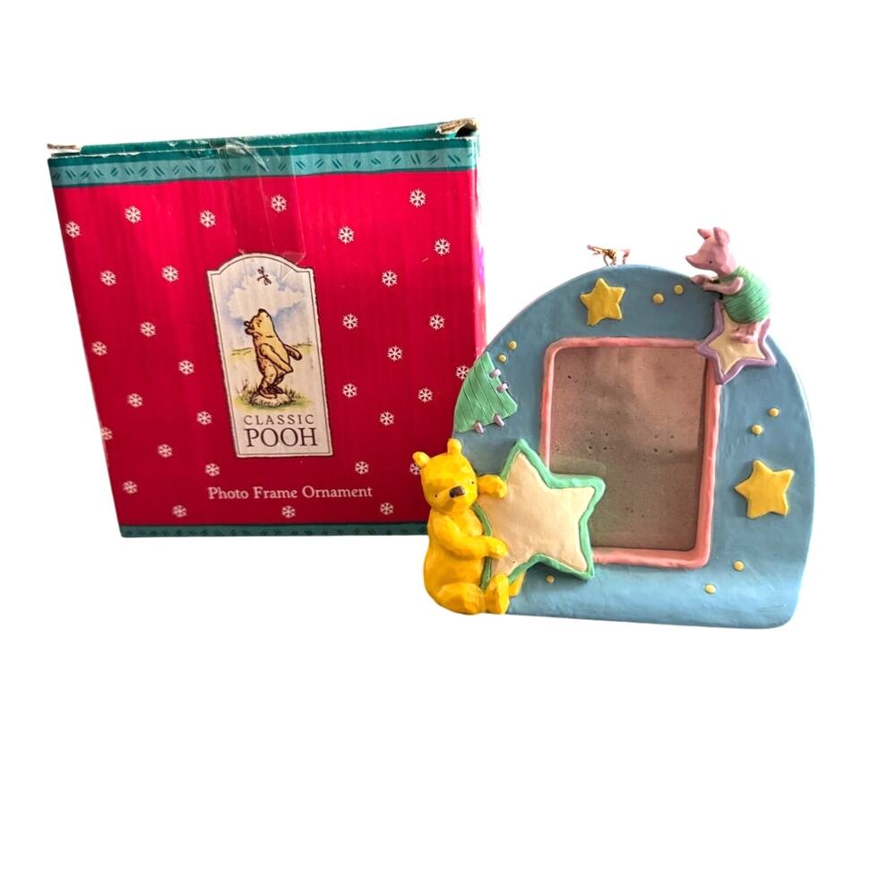 VTG Disney Classic Winnie The Pooh Piglet‎ Stare Ornament Frame